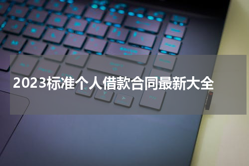 2023标准个人借款合同最新大全
