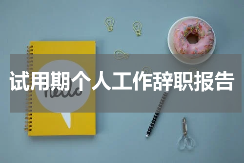 试用期个人工作辞职报告