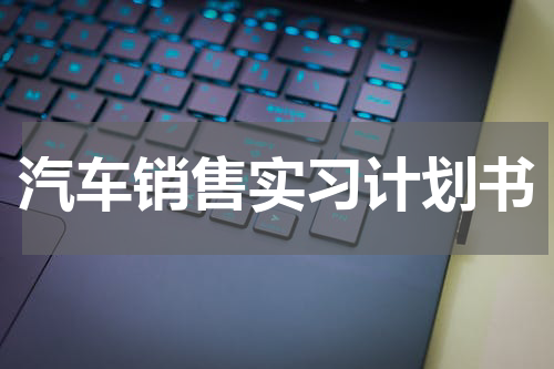 汽车销售实习计划书