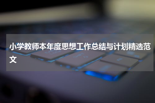 小学教师本年度思想工作总结与计划精选范文
