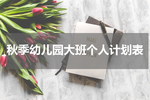 秋季幼儿园大班个人计划表
