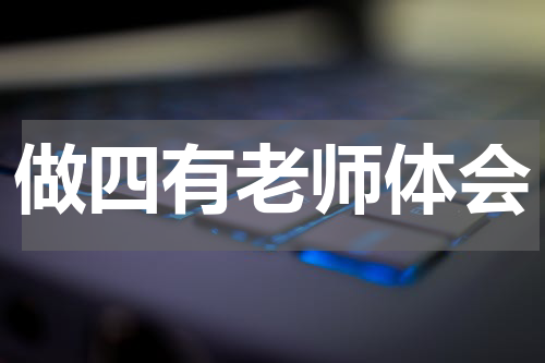 做四有老师体会