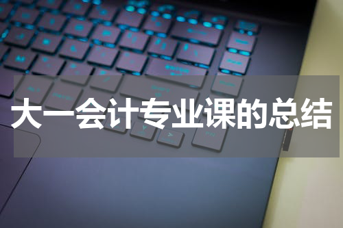 大一会计专业课的总结