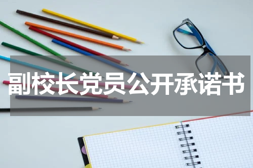 副校长党员公开承诺书