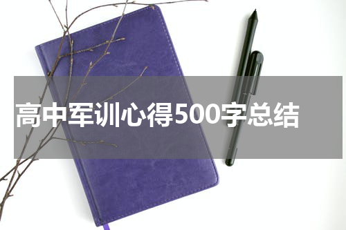 高中军训心得500字总结
