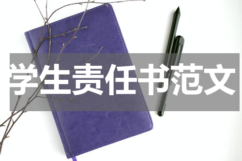 学生责任书范文