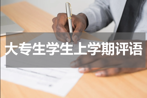 大专生学生上学期评语