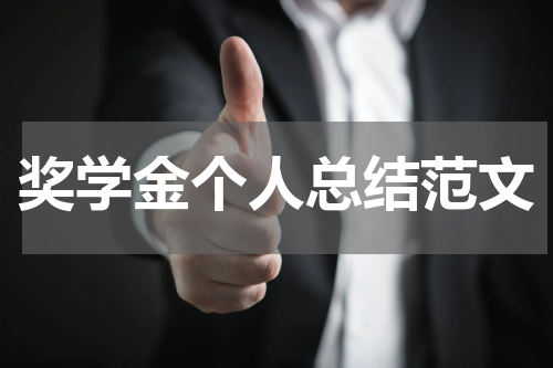 奖学金个人总结范文