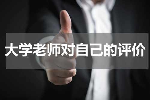 大学老师对自己的评价