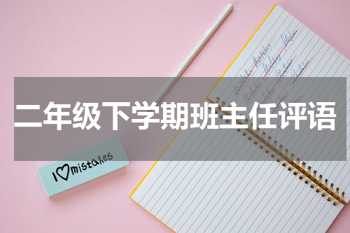 二年级下学期班主任评语