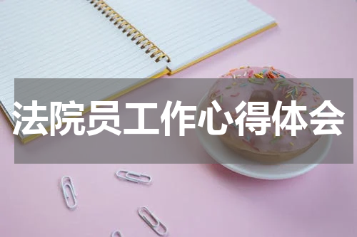 法院员工作心得体会