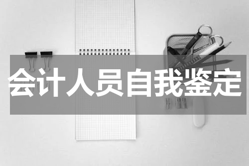 会计人员自我鉴定