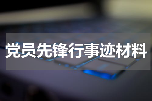 党员先锋行事迹材料