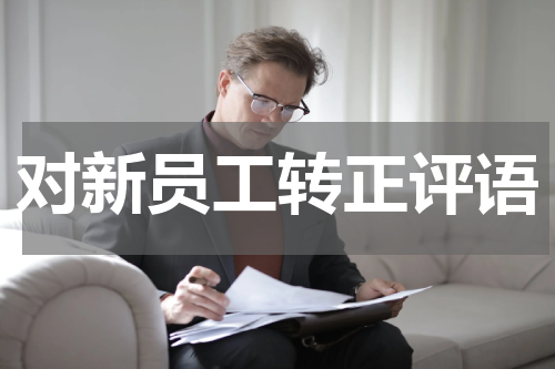 对新员工转正评语