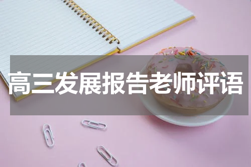 高三发展报告老师评语