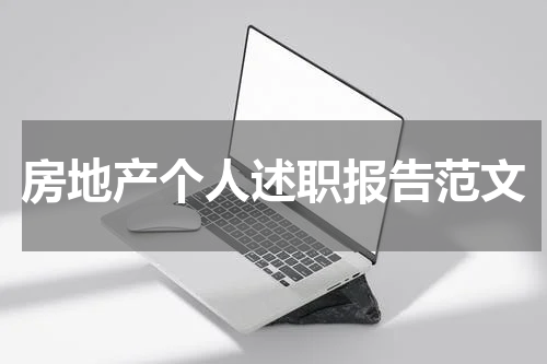 房地产个人述职报告范文