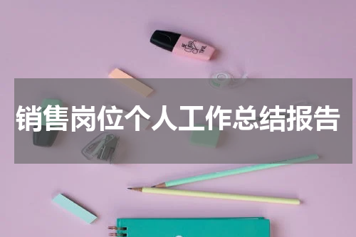 销售岗位个人工作总结报告
