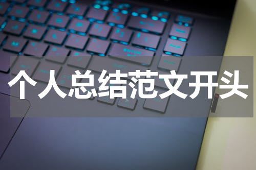 个人总结范文开头