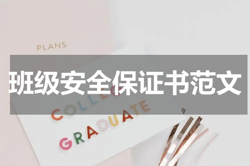 班级安全保证书范文