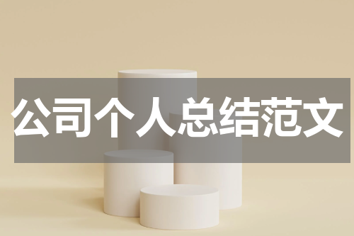 公司个人总结范文