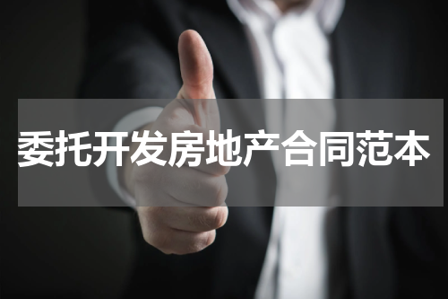 委托开发房地产合同范本