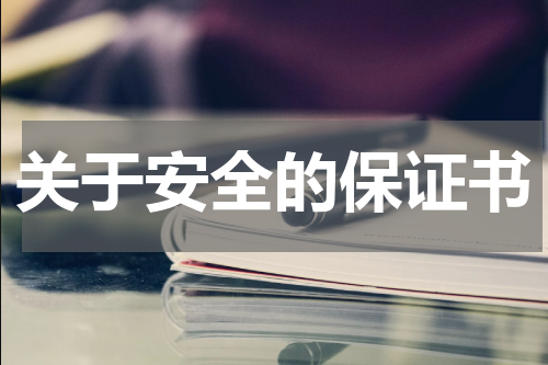 关于安全的保证书