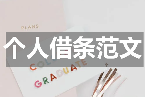 个人借条范文