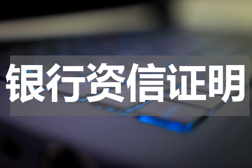 银行资信证明