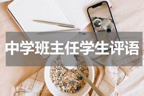 中学班主任学生评语