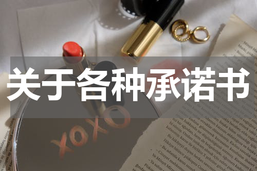 关于各种承诺书
