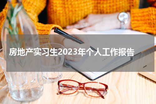 房地产实习生2023年个人工作报告