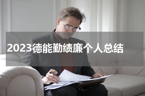 2023德能勤绩廉个人总结