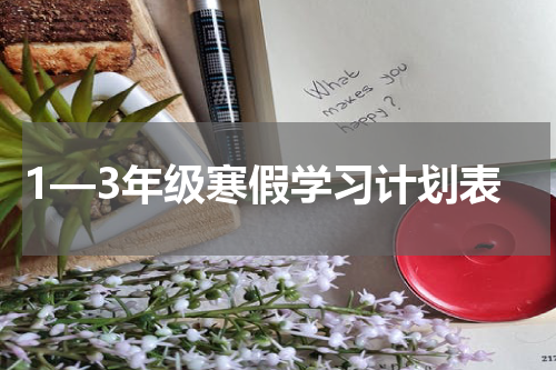 1—3年级寒假学习计划表