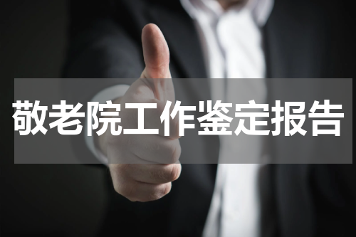 敬老院工作鉴定报告
