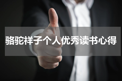 骆驼祥子个人优秀读书心得