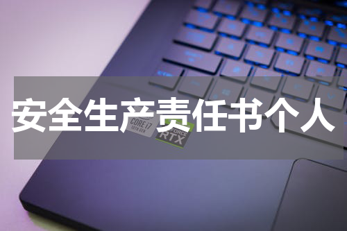 安全生产责任书个人