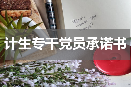 计生专干党员承诺书