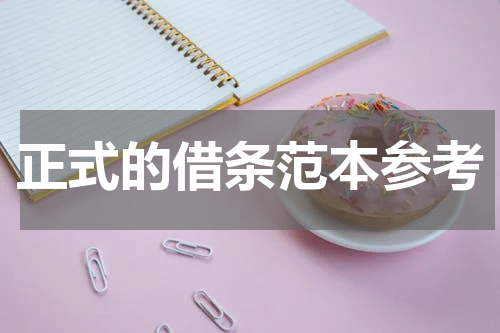 正式的借条范本参考