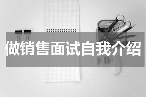做销售面试自我介绍