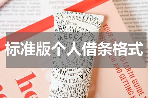 标准版个人借条格式