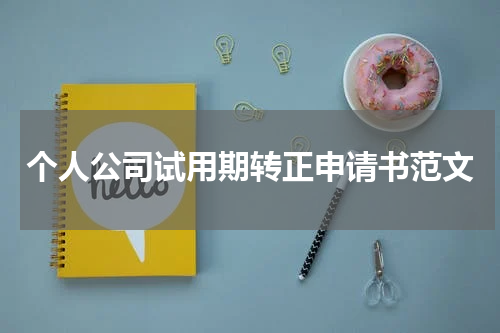 个人公司试用期转正申请书范文
