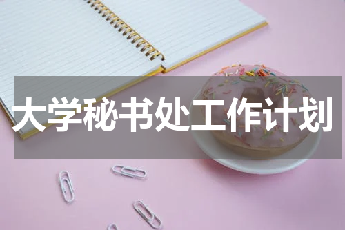 大学秘书处工作计划