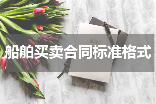 船舶买卖合同标准格式