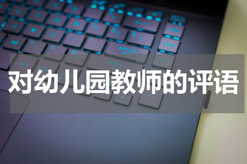 对幼儿园教师的评语