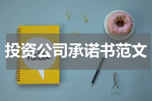 投资公司承诺书范文