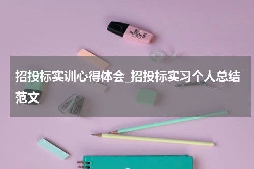 招投标实训心得体会_招投标实习个人总结范文