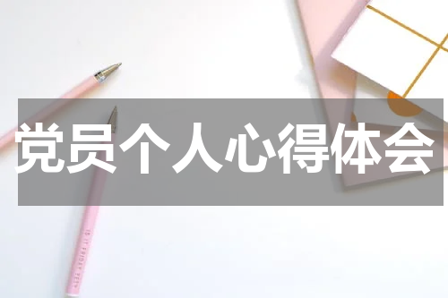 党员个人心得体会