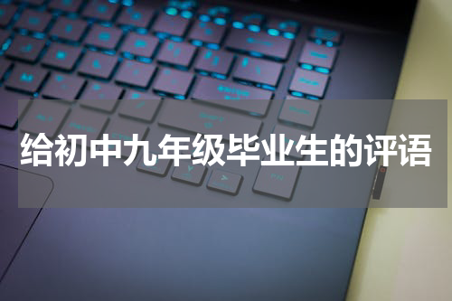 给初中九年级毕业生的评语