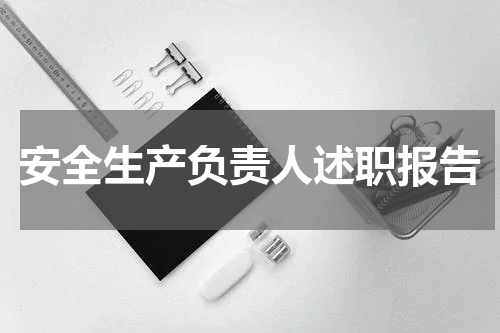 安全生产负责人述职报告