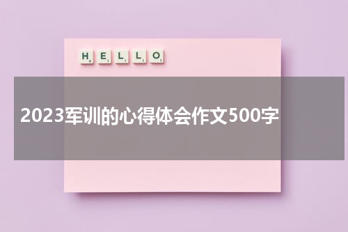 2023军训的心得体会作文500字